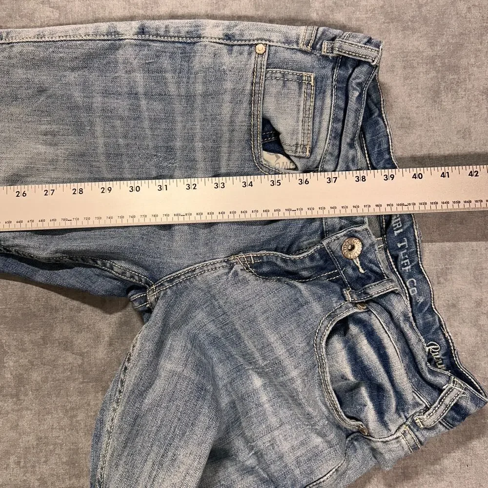 Cowgirl Tuff Co Running Free Low Rise Bootcut Jeans Womens 27x33 Light Wash